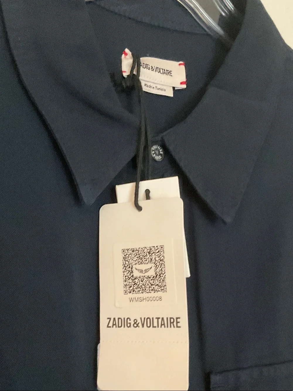 Zadig&Voltare Navy Stan Button-Up Utility Shirt